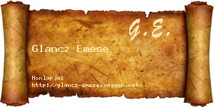 Glancz Emese névjegykártya